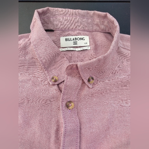 Men's Billabong Button Down Shirt, Size Large, Tailored Fit / Stretch, P… - Picture 4 of 12